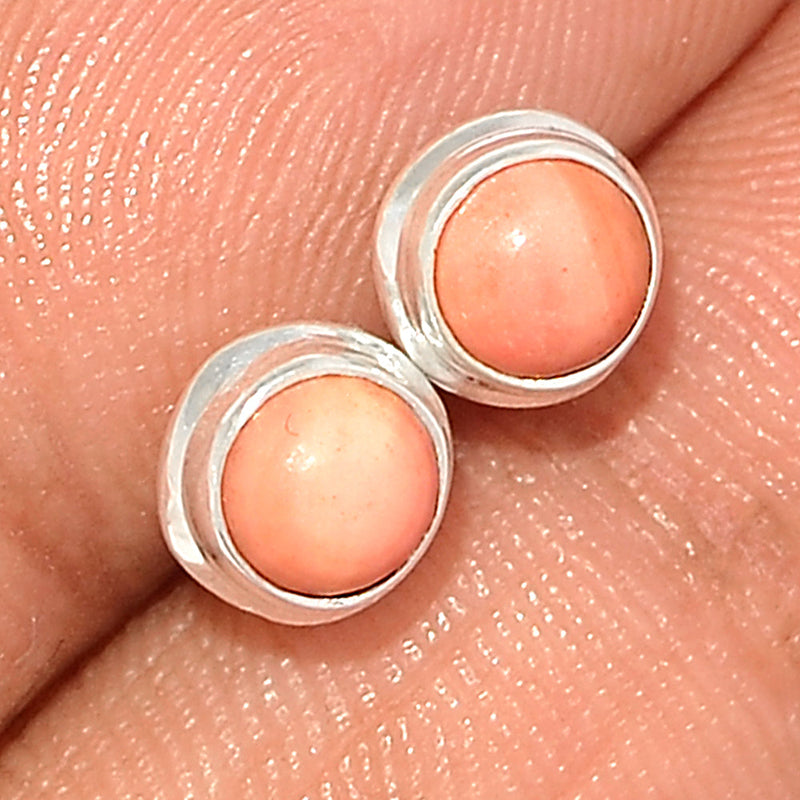 Australian Pink Opal Studs - POAS17