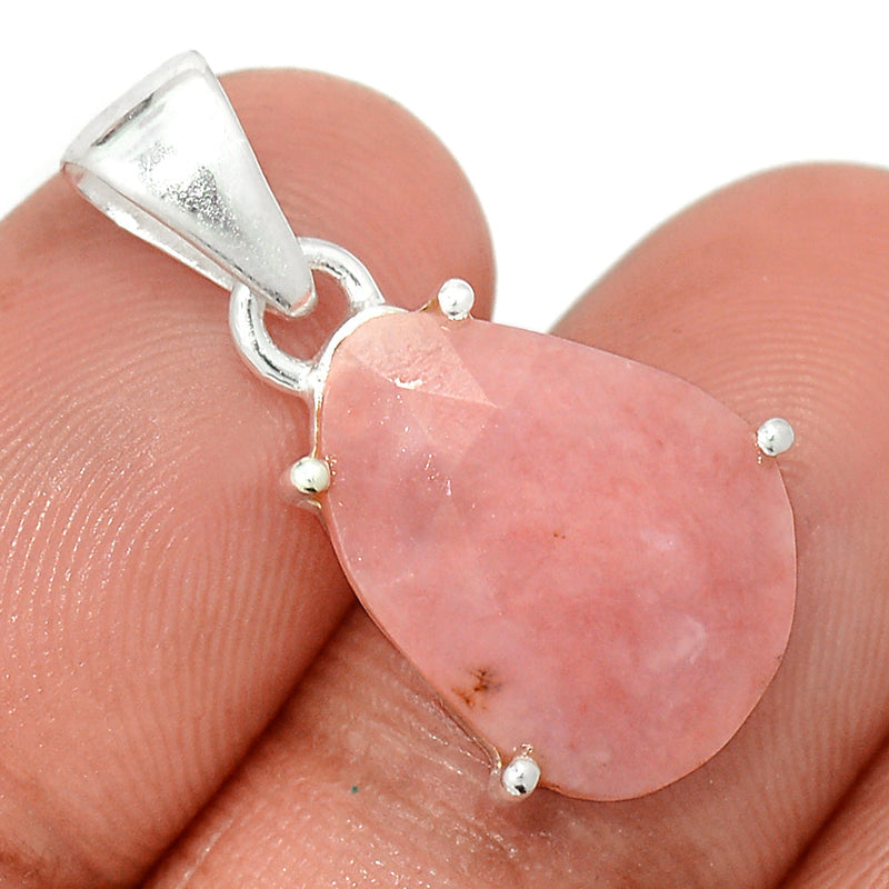 1.1" Claw - Pink Opal Faceted Pendants - POFP6