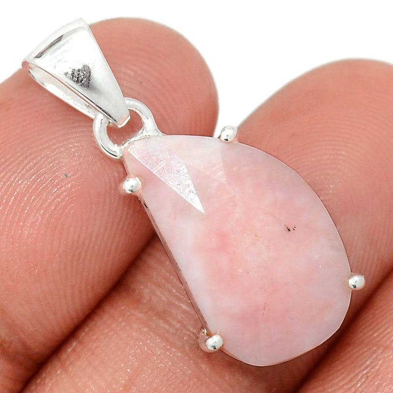 1.2" Claw - Pink Opal Faceted Pendants - POFP9