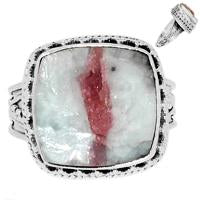 Natural Rubellite Pink Tourmaline With Quartz Ring - PTQR150