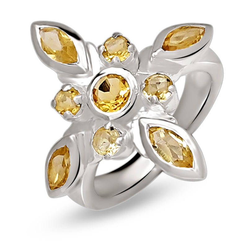 6*3 MM Marquise - Citrine Silver Ring - R5063C