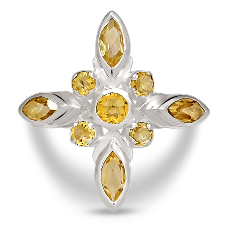 6*3 MM Marquise - Citrine Silver Ring - R5063C