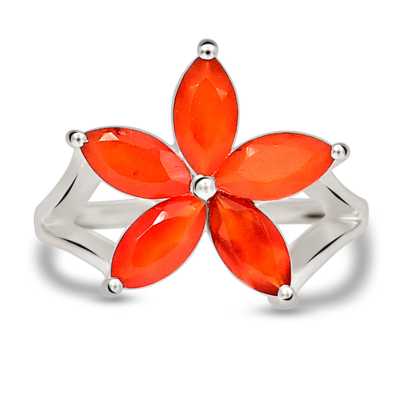 8*4 MM Marquise - Carnelian Faceted Silver Ring - R5066CR