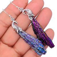 Rainbow Aura Kyanite Earring-RAKE83