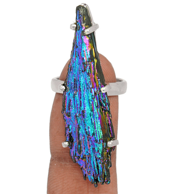 Claw - Rainbow Aura Kyanite Ring - RAKR307