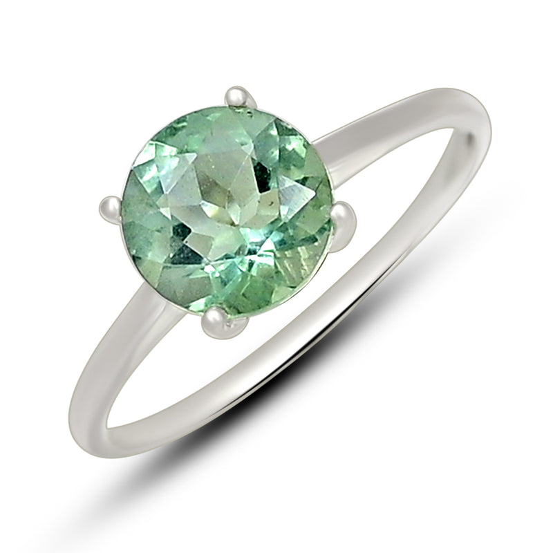 8*8 MM Round - Green Fluorite Faceted Ring - RBC320-GFF Catalogue