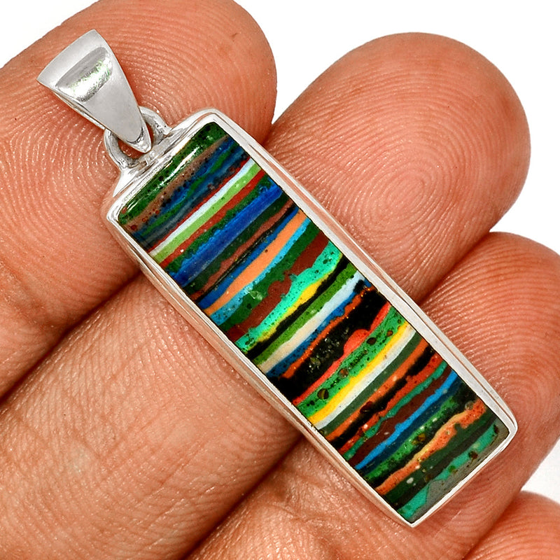 1.7" Rainbow Calsilica Pendants - RBCP1174