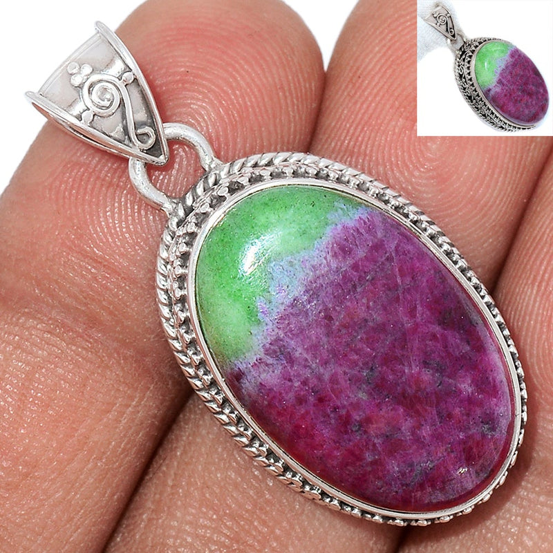 1.5" Fine Filigree - Ruby Zosite Pendants - RBZP1244