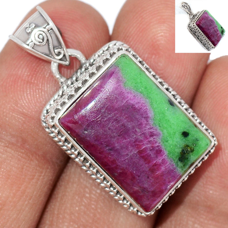 1.3" Fine Filigree - Ruby Zosite Pendants - RBZP1251