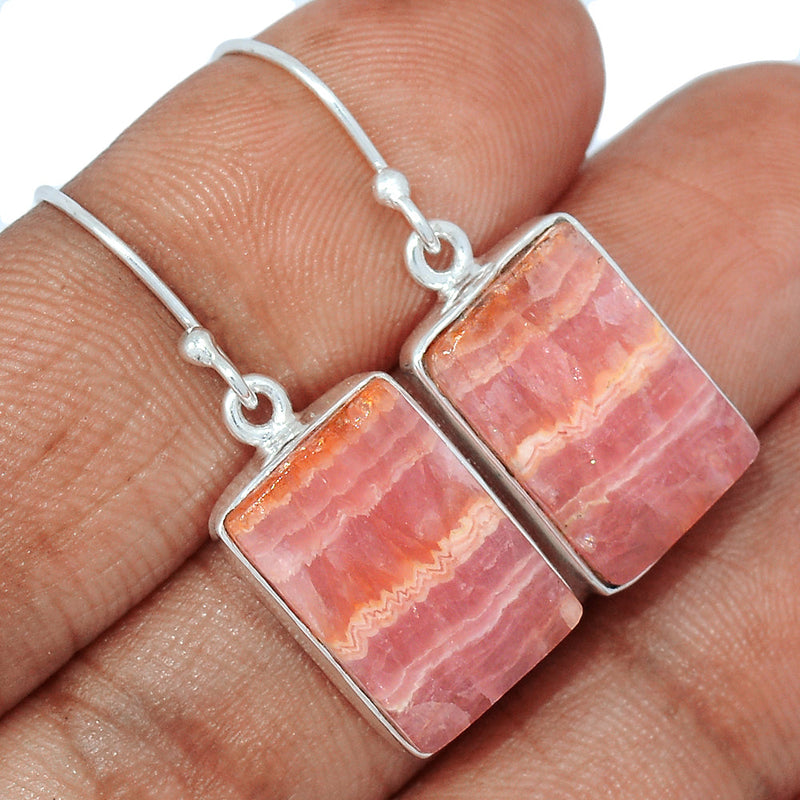 1.3" Rhodochrosite Earrings - RDOE928