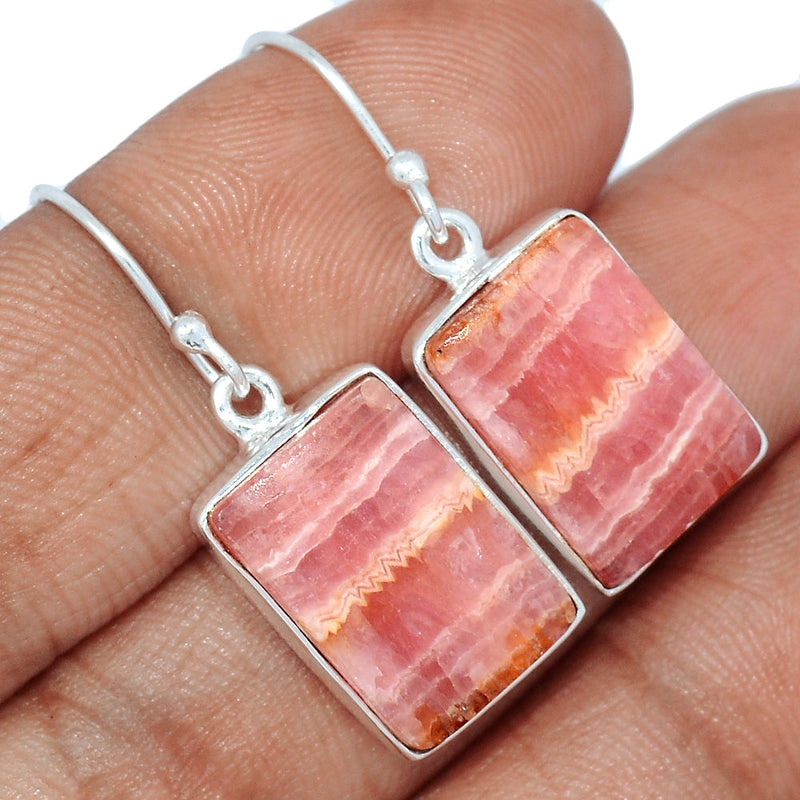 1.3" Rhodochrosite Earrings - RDOE944