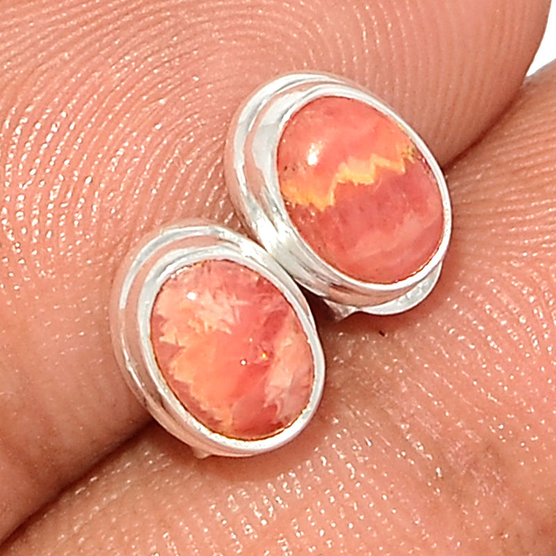 Rhodochrosite Studs - RDOS67