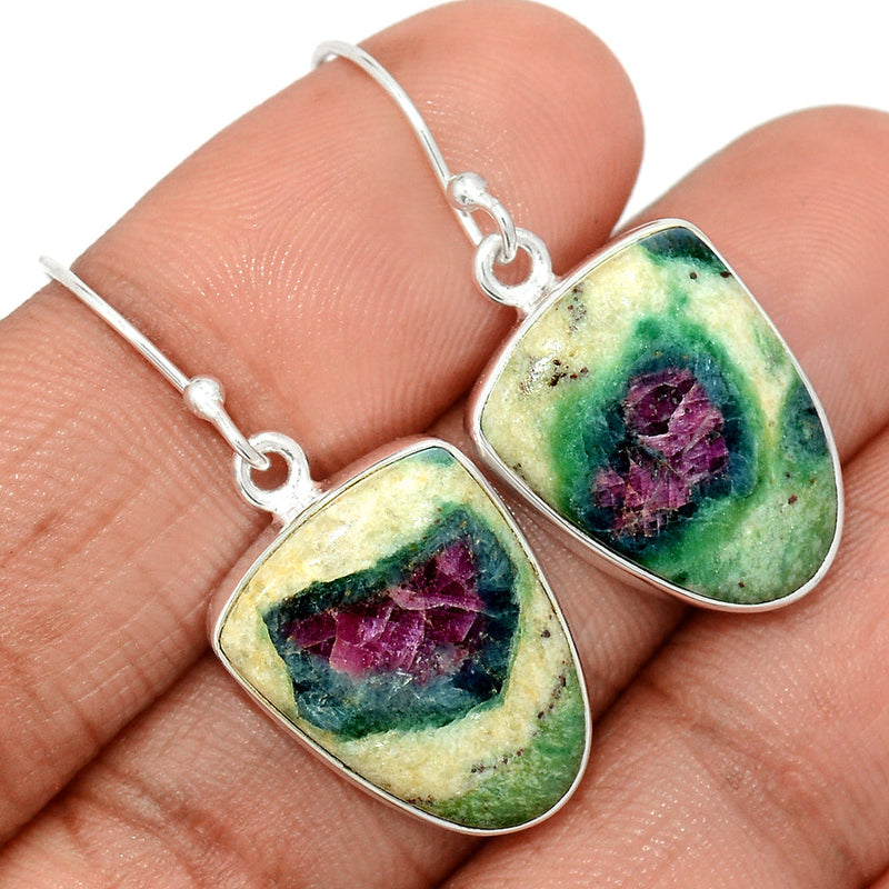 1.5" Ruby In Fuchsite Earrings - RIFE741