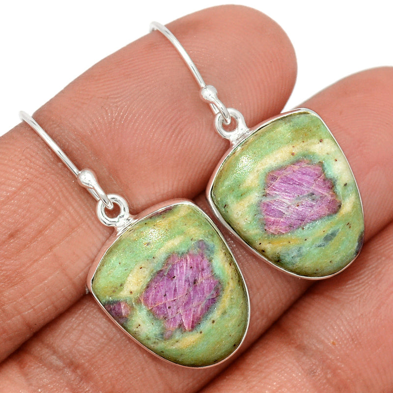 1.3" Ruby In Fuchsite Earrings - RIFE767