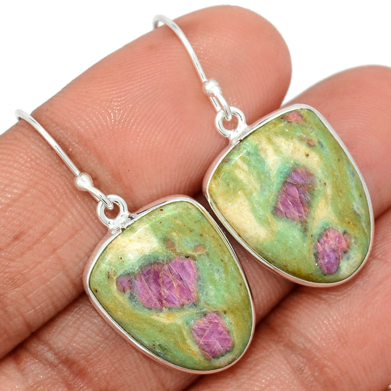 1.5" Ruby In Fuchsite Earrings - RIFE808