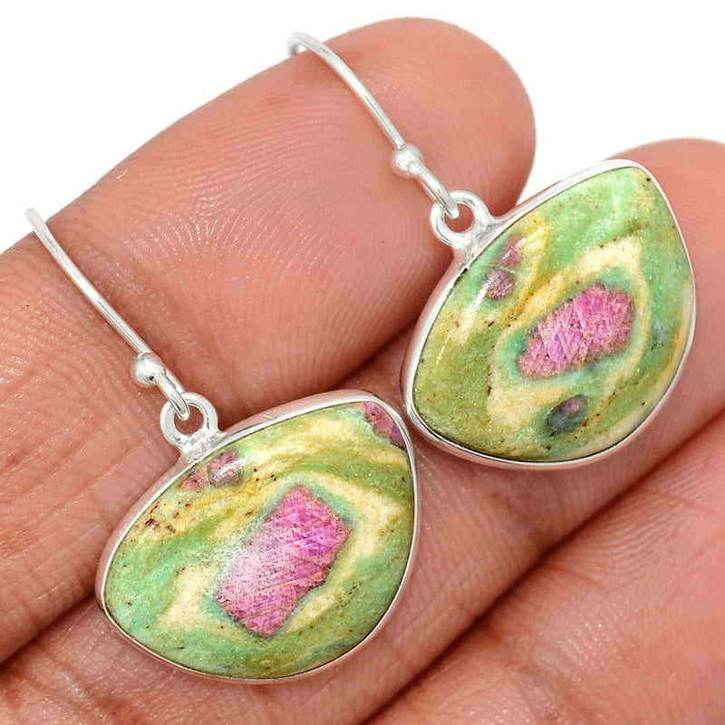 1.2" Ruby In Fuchsite Earrings - RIFE810