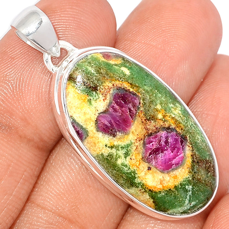 1.7" Ruby In Fuchsite Pendants - RIFP1833