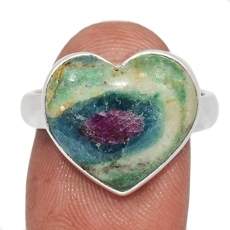 Heart - Ruby In Fuchsite Ring - RIFR2066