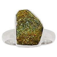 Rainbow Pyrite Druzy Ring-RPDR205