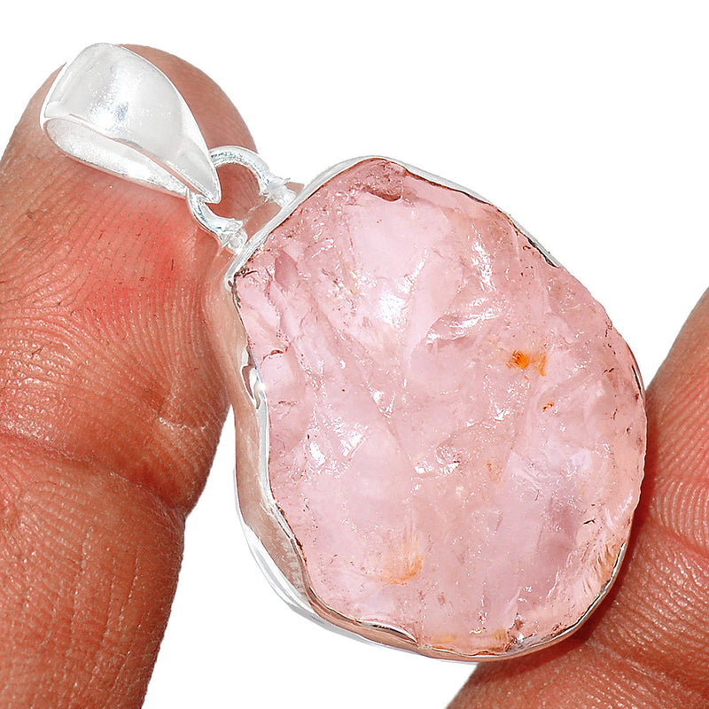 1.6" Rose Quartz Rough Pendants - RQRP719