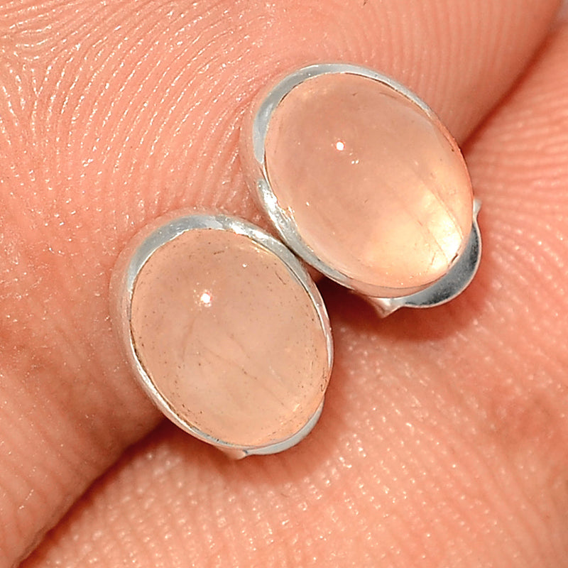 Rose Quartz Studs - RQZS339