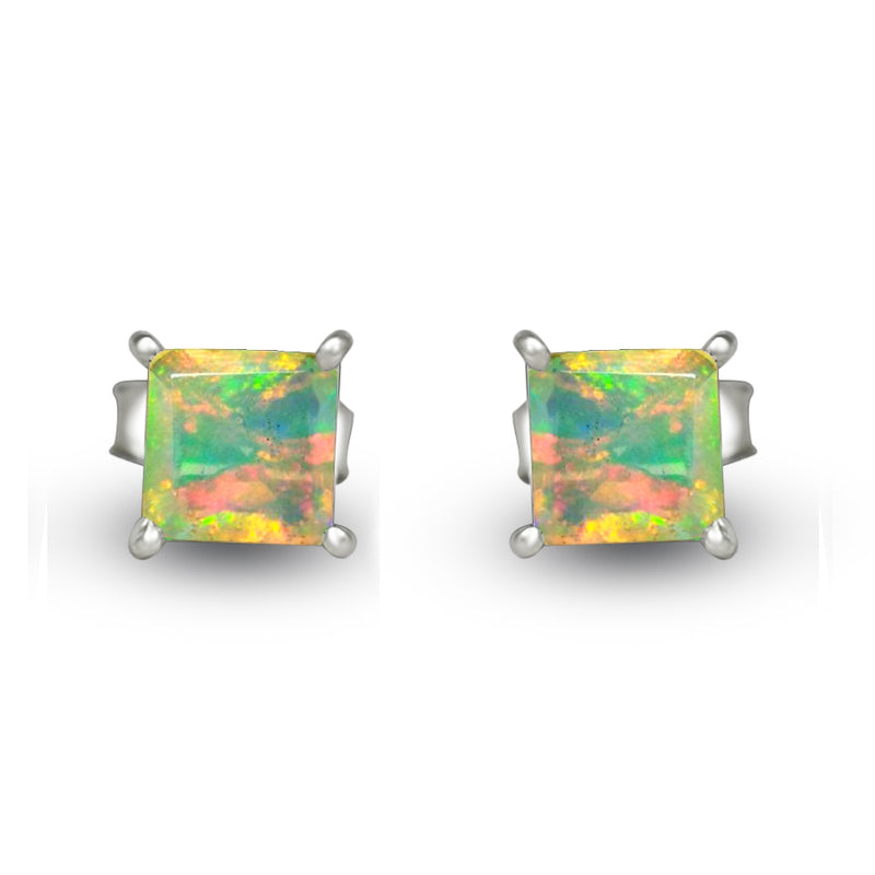 4*4 MM Square - Ethiopian Opal Faceted Stud - SBC109-EOF Catalogue