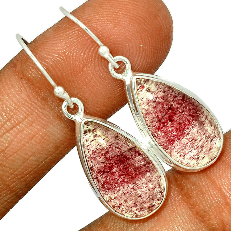 1.6" Strawberry Quartz Earrings - SBQE200