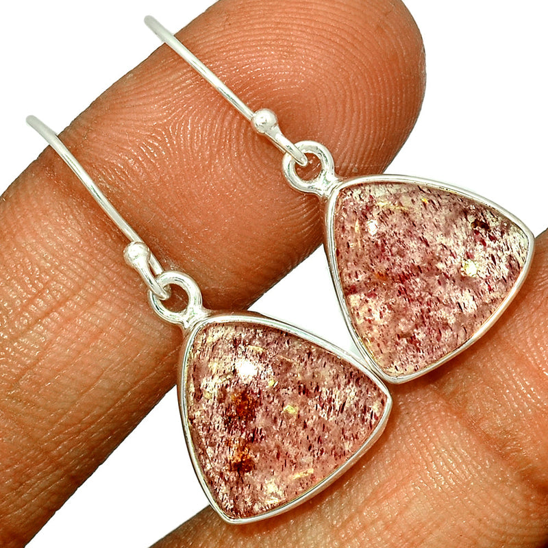 1.3" Strawberry Quartz Earrings - SBQE218