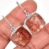 Strawberry Quartz Earring-SBQE37