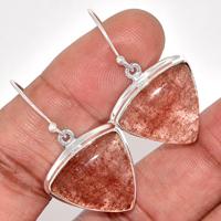 Strawberry Quartz Earring-SBQE65