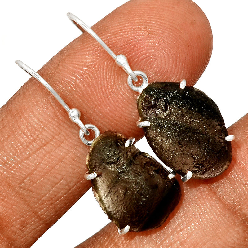 1.3" Claw - Saffordite Tektite Earrings - SDTE98