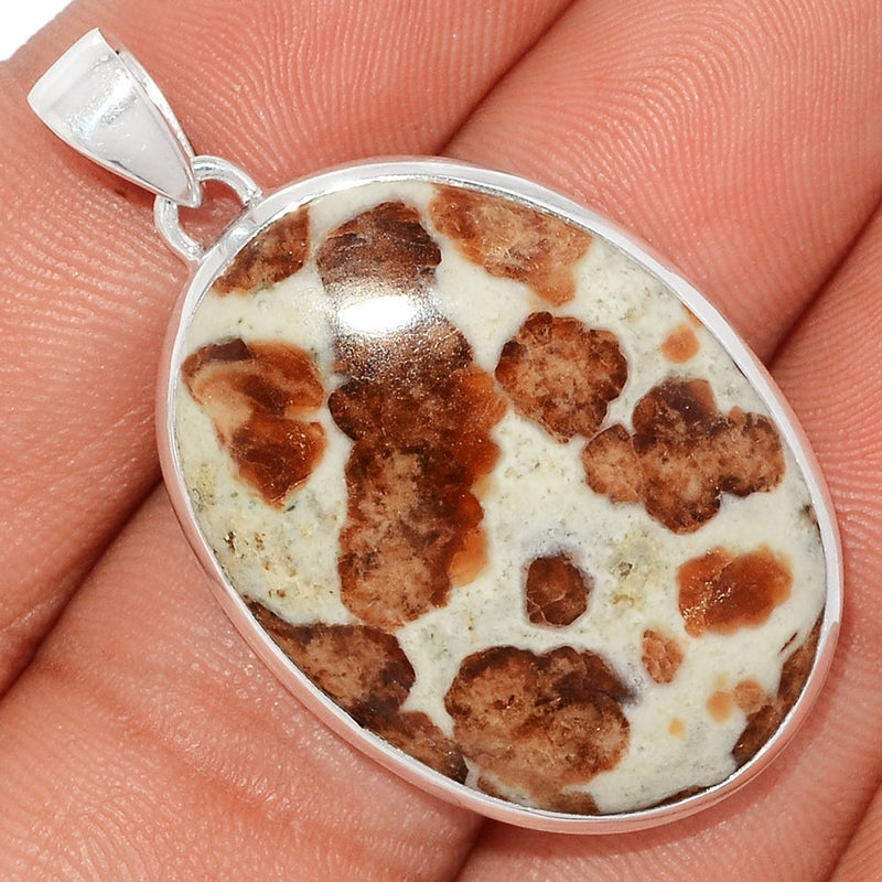 1.6" Spessartine Garnet In Limestone Pendants - SGIP103