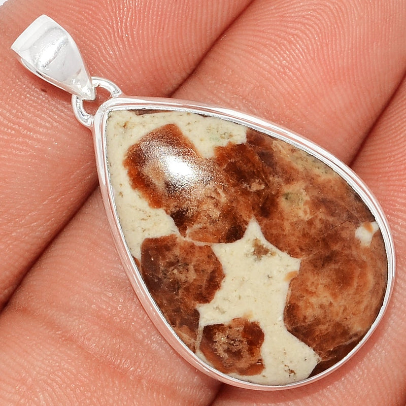 1.6" Spessartine Garnet In Limestone Pendants - SGIP109