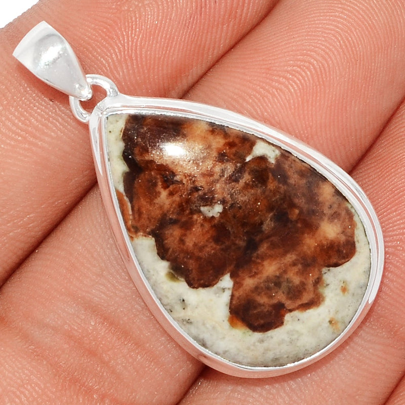 1.6" Spessartine Garnet In Limestone Pendants - SGIP118