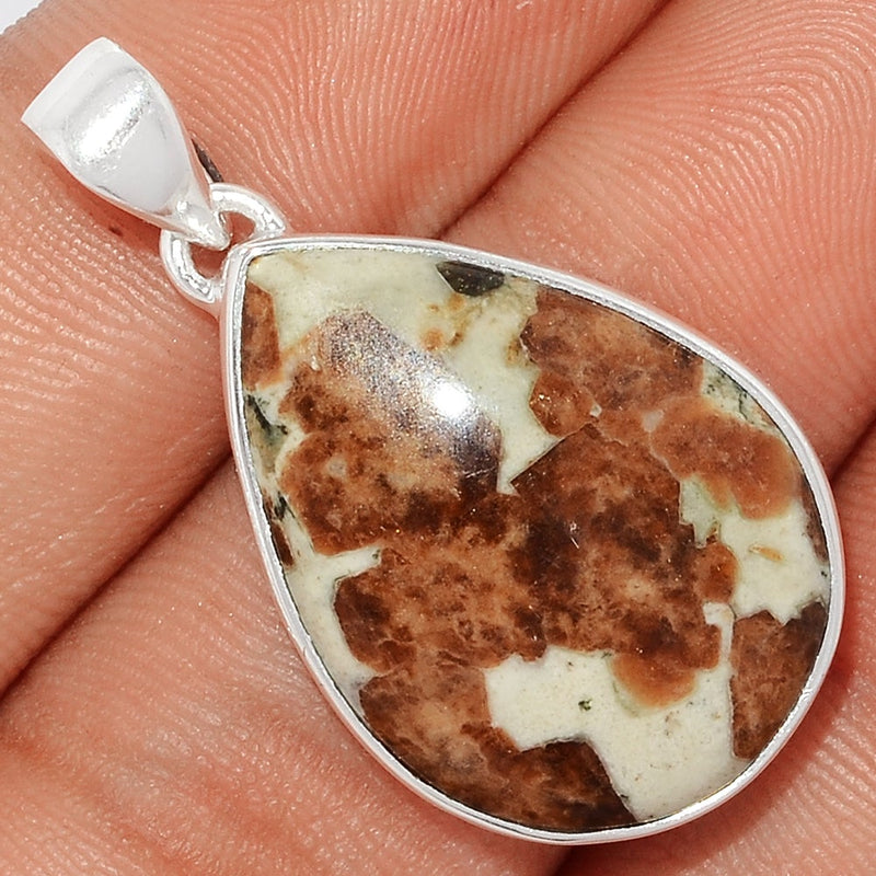 1.3" Spessartine Garnet In Limestone Pendants - SGIP120