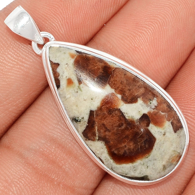 1.7" Spessartine Garnet In Limestone Pendants - SGIP123