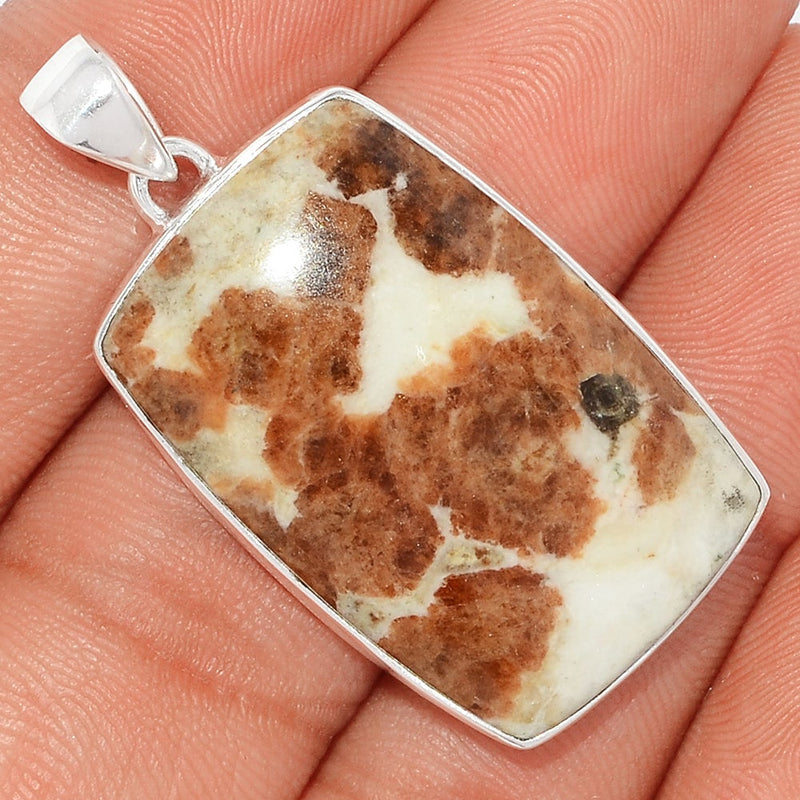 1.6" Spessartine Garnet In Limestone Pendants - SGIP126