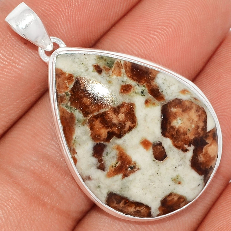 1.7" Spessartine Garnet In Limestone Pendants - SGIP138