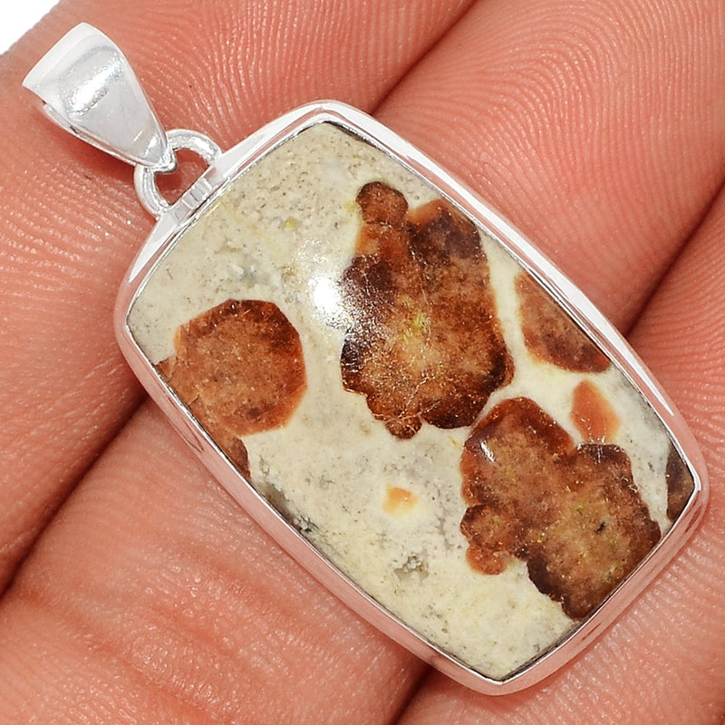 1.6" Spessartine Garnet In Limestone Pendants - SGIP143