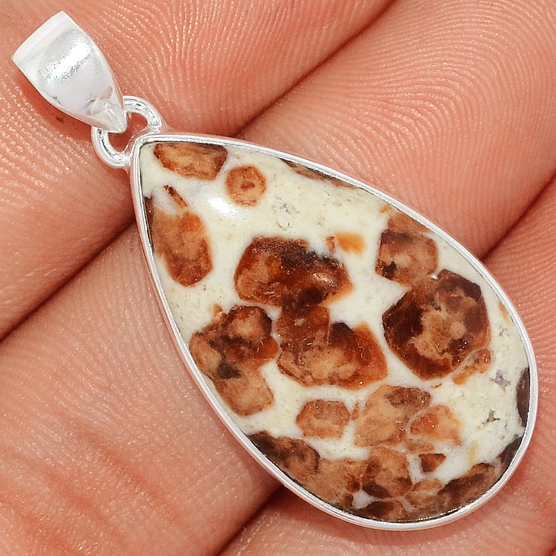 1.7" Spessartine Garnet In Limestone Pendants - SGIP146