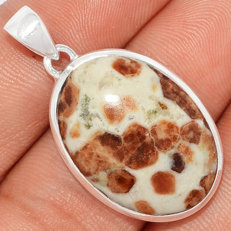 1.5" Spessartine Garnet In Limestone Pendants - SGIP153