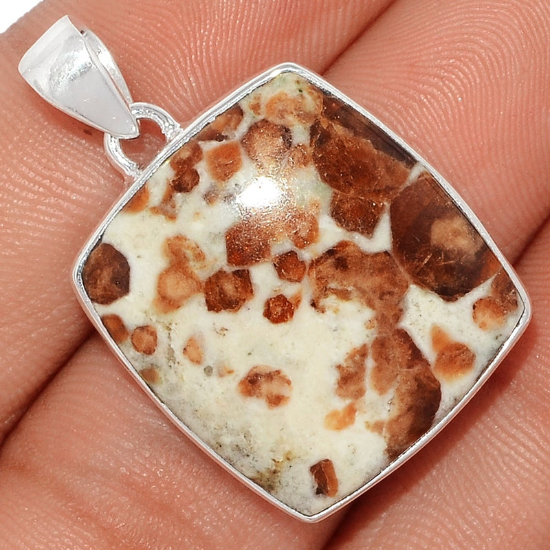 1.6" Spessartine Garnet In Limestone Pendants - SGIP155