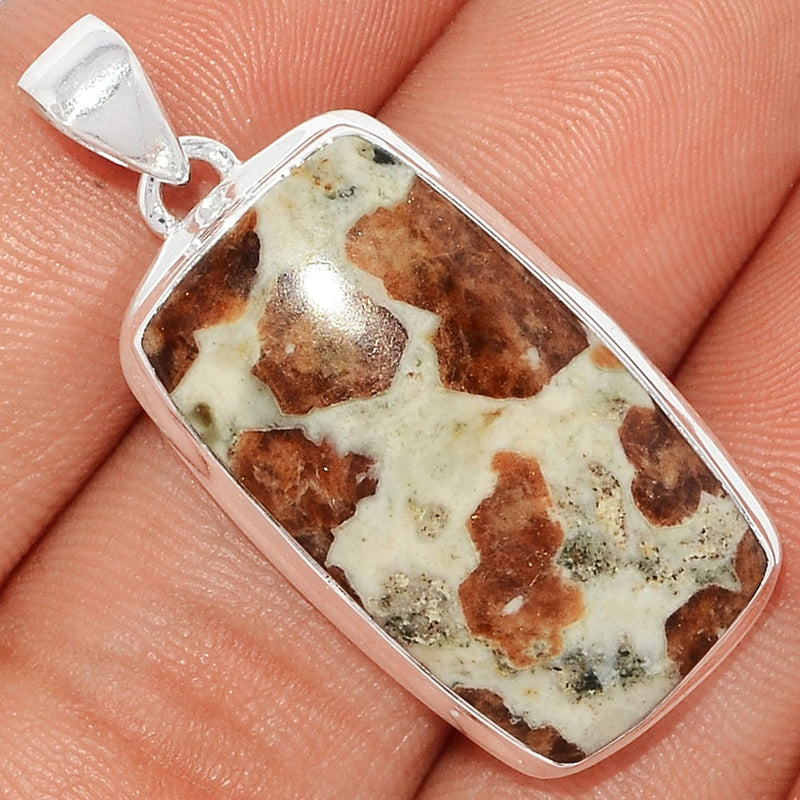 1.5" Spessartine Garnet In Limestone Pendants - SGIP156