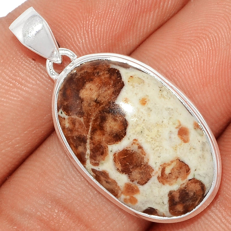 1.5" Spessartine Garnet In Limestone Pendants - SGIP157