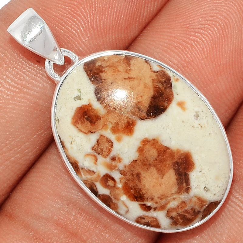 1.5" Spessartine Garnet In Limestone Pendants - SGIP158