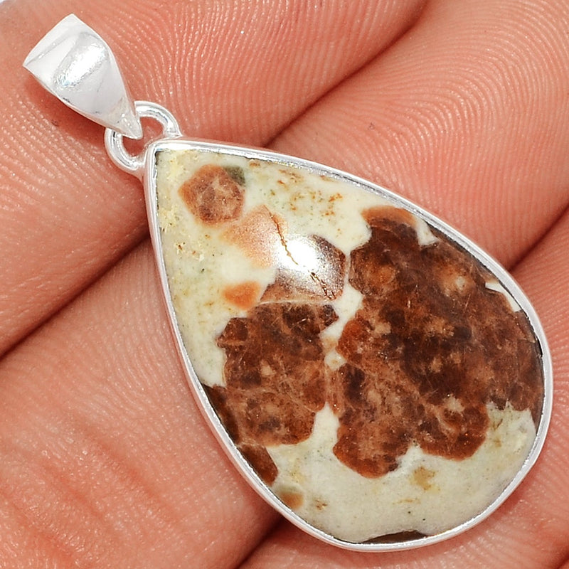 1.6" Spessartine Garnet In Limestone Pendants - SGIP161