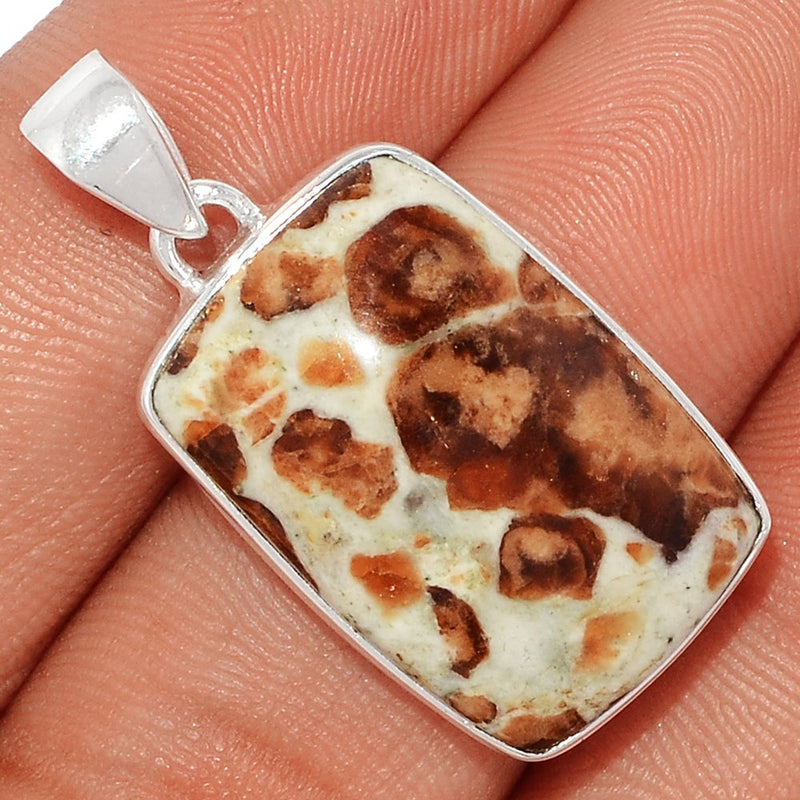 1.3" Spessartine Garnet In Limestone Pendants - SGIP165