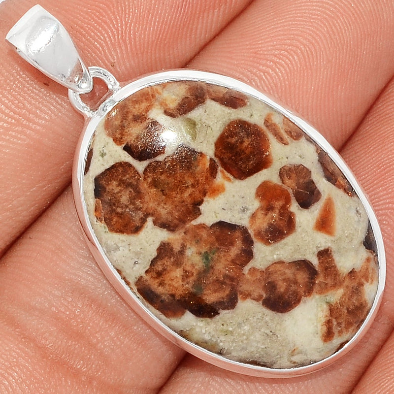 1.7" Spessartine Garnet In Limestone Pendants - SGIP168