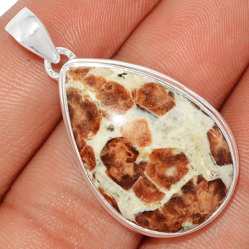 1.6" Spessartine Garnet In Limestone Pendants - SGIP179