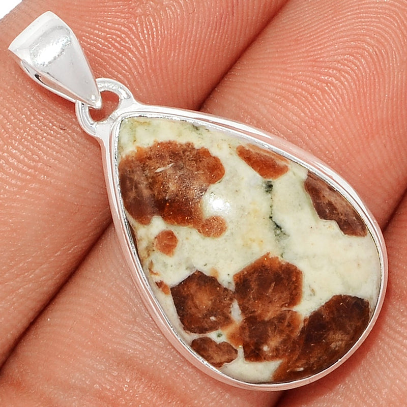 1.3" Spessartine Garnet In Limestone Pendants - SGIP183